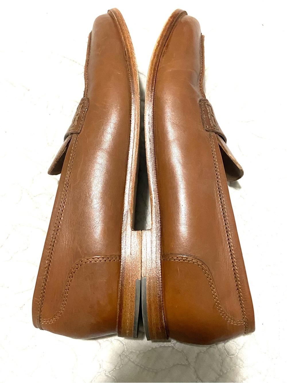 J. Crew Women's Tan Leather Penny Loafers - Picture 4 of 9